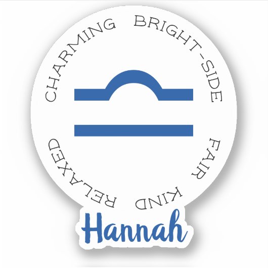 Zodiac Symbol Libra Sticker (Voorkant)