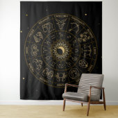 Zodiac Symbols Wheel Wandkleed (In situ)