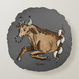 Zodiac: Taurus, 1482 Rond Kussen
