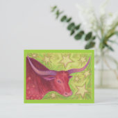 Zodiac Taurus briefkaart (Staand voorkant)