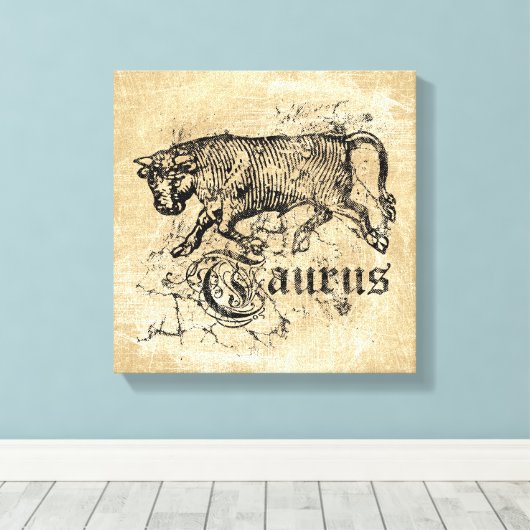 Zodiac Taurus Canvas Afdruk (Insitu (Houten vloer))