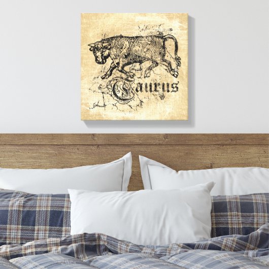  Zodiac Taurus Canvas Afdruk (Insitu (Slaapkamer))