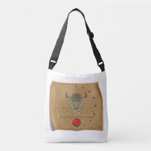 Zodiac - Taurus - Cross Body Tote Bag