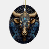 Zodiac Taurus gepersonaliseerd astrologie Ornament (Rechts)
