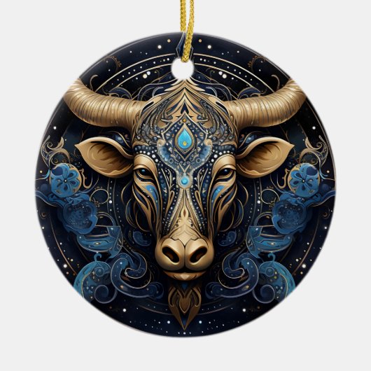 Zodiac Taurus gepersonaliseerd astrologie Ornament (Voorkant)