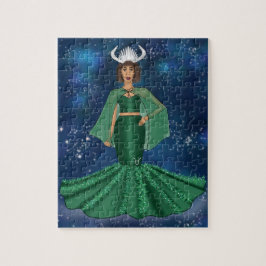 Zodiac Taurus Godin in de hemelgalerij ruimte Legpuzzel