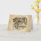 Zodiac Taurus Kaart (Gele Bloem)