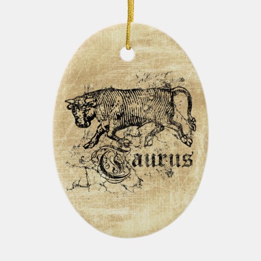Zodiac Taurus Keramisch Ornament (Voorkant)