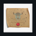 ZODIAC - Taurus - Magnet<br><div class="desc">Celebrate the spirit of Taurus with this beautifully designed magnet featuring original created art inspired by the stars and symbolism of the zodiac. The celestial design reflects the personality and energy associated with the Taurus sign, adding a unique and artistic touch to refrigerators, lockers, office boards, or any magnetic surface....</div>
