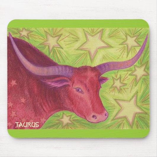 Zodiac Taurus mousepad Muismat (Voorkant)