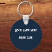 Zodiac Taurus Pas NAAM, DATUM aan Sleutelhanger (Achterkant)