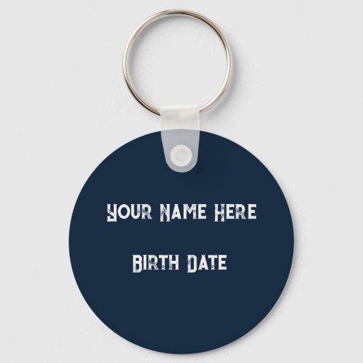 Zodiac Taurus Pas NAAM, DATUM aan Sleutelhanger (Achterkant)