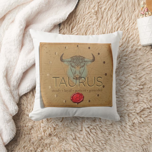 Zodiac - Taurus - Throw Pillow Kussen (Deken)