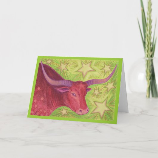 Zodiac Taurus wenskaart Kaart (Voorkant)