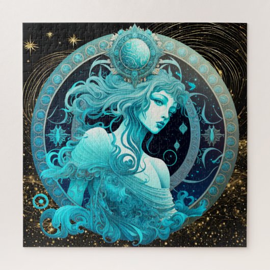 Zodiac teken Aquarius puzzel, 20 "x20" 676 stuks. Legpuzzel (Verticaal)