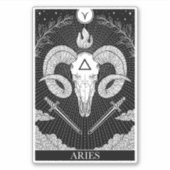 Zodiac-teken Aries Tarot Sticker (Voorkant)