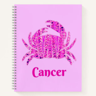 Zodiac teken voor kanker in Maroon en Paarse Notitieboek