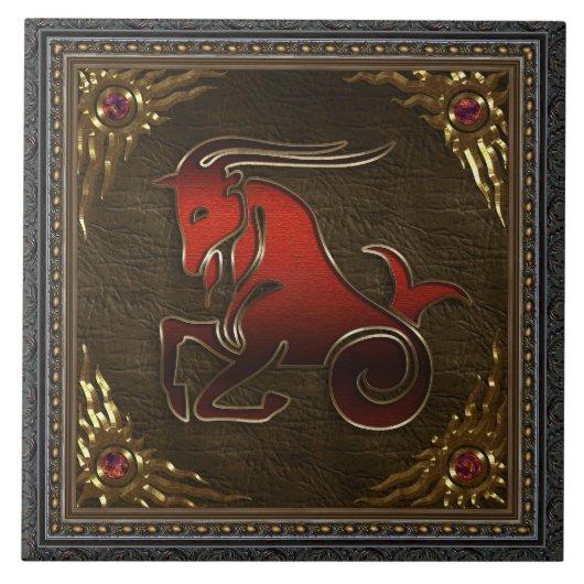Zodiac Tile - Capricorn Tegeltje (Voorkant)