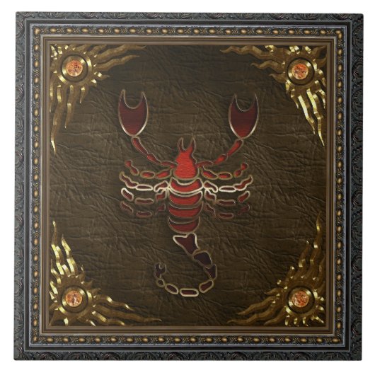Zodiac Tile - Scorpio Tegeltje (Voorkant)