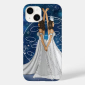 Zodiac Tweeling Godin met planeet Mercurius Case-Mate iPhone Case (Achterkant)