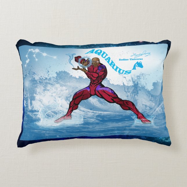 Zodiac Universe-Aquarius Accent Pillow Kussen (Voorkant)