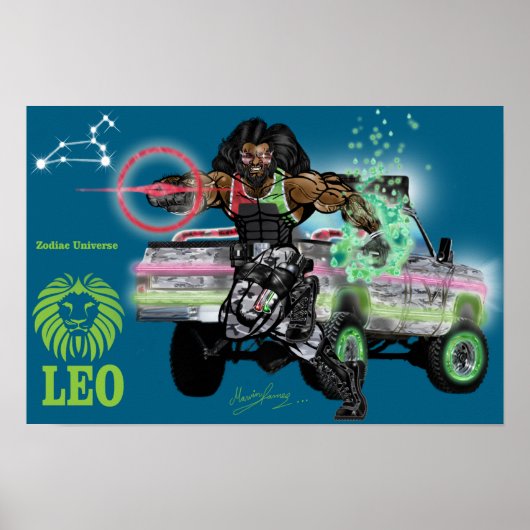 Zodiac Universe - Leo-Poster Poster (Voorkant)