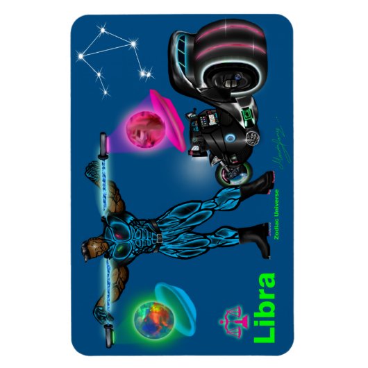 Zodiac Universe - Libra Magnet (Vertical)