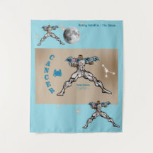 Zodiac Universum -Kreeft- Feest Banner Tapijt