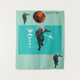 Zodiac Universum -Ram- Feest Banner Tapijt Wandkleed