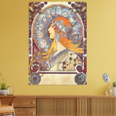 Zodiac van Alphonse Mucha Canvas Afdruk (Insitu (Woonkamer))