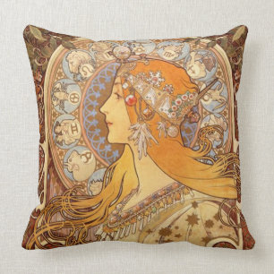 Zodiac van Alphonse Mucha Kussen