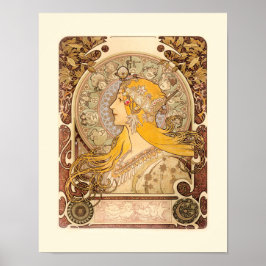 Zodiac van Alphonse Mucha Poster