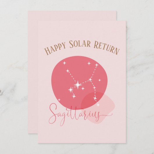 Zodiac Verjaardag Boogschutter Platte Kaart (Voorkant / Achterkant)