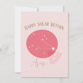 Zodiac Verjaardag Ram Platte Kaart (Voorkant)