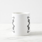 Zodiac vintage Art Déco Design Café Mug (Centre)