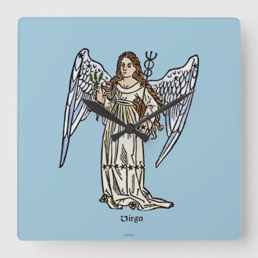 Zodiac: Virgo, 1482 Vierkante Klok (Voorkant)
