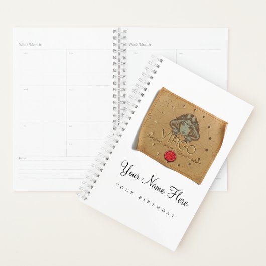 Zodiac - Virgo - Personalized Day Planner (Display)