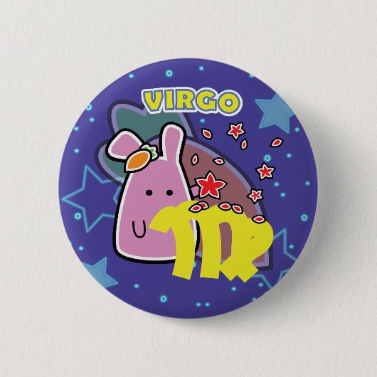 ZODIAC - VIRGO RONDE BUTTON 5,7 CM (Voorkant)
