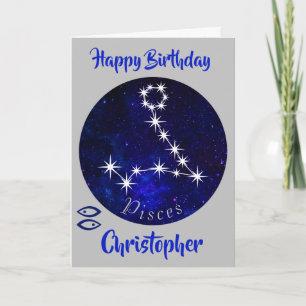 Zodiac Vissen Horoscoopkaart Kaart