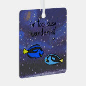 Zodiac Vissen "Ik heb het te druk met zwerven." Metalen Ornament (Voorkant Rechts)