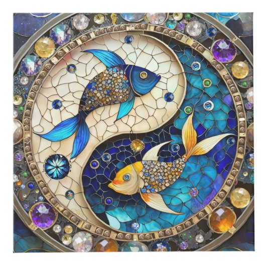 Zodiac - Vissen Vissen Yin en Yang Kubus (Voorkant)