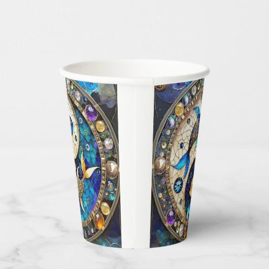 Zodiac - Vissen Vissen Yin en Yang Papieren Bekers (Rechts)