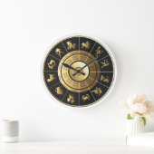 Zodiac Wall Clock Black & Gold Grote Klok (Huis)