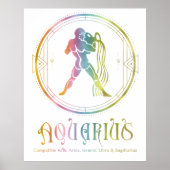 Zodiac Waterman Compatibiliteit Design Poster (Voorkant)