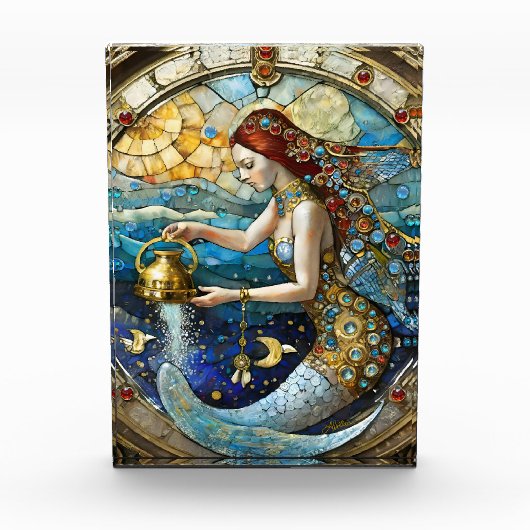 Zodiac - Waterman De Waterdrager Zeemeermin Fotoblokken (Voorkant)