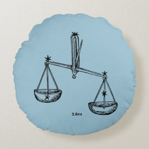 Zodiac: Weegblad 1482 Rond Kussen