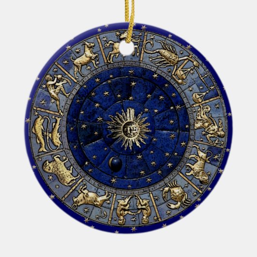 Zodiac Wheel Keramisch Ornament (Voorkant)