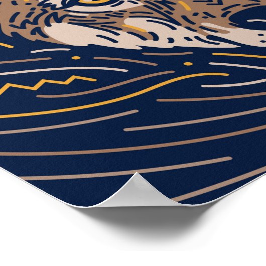 Zodiac Wolf Poster de animal | Impression Wolf (Coin)