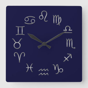 zodiacale tijd vierkante klok