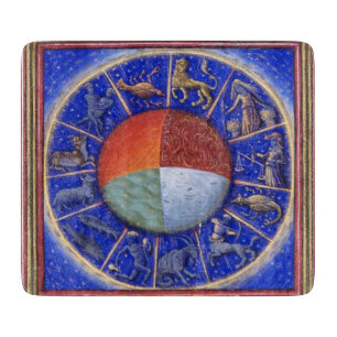 ZODIACELE SIGNALEN MET VIER ELEMENTEN SNIJPLANK